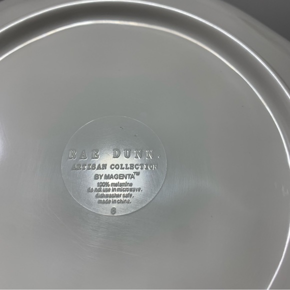 Rae Dunn Set of 4 MELAMINE PLASTIC SUMMER DINNER PLATES calm beach relax sun - Picture 7 of 8
